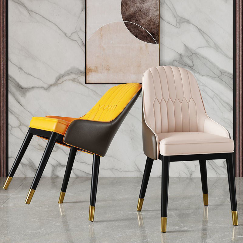 Chaise à bras en métal scandinave, chaise Parsons pour salle à manger, chaise d'appoint pour la maison