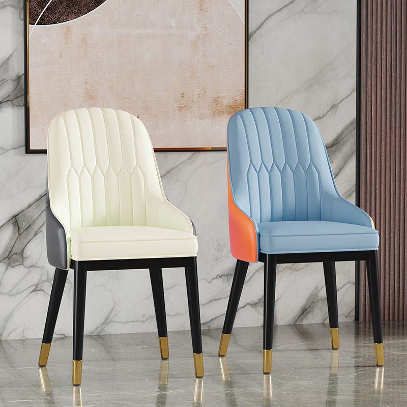 Chaise à bras en métal scandinave, chaise Parsons pour salle à manger, chaise d'appoint pour la maison