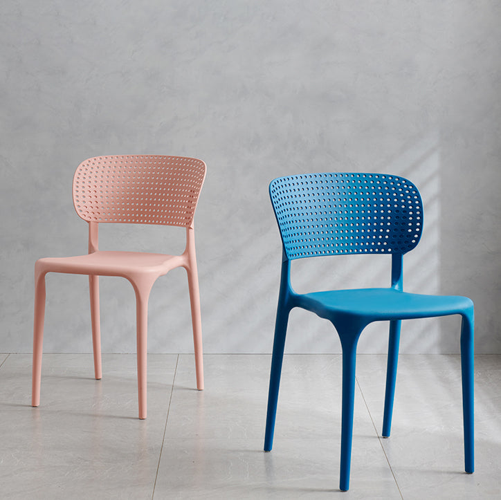Plastic Contemporary RestaurantSide Chair Colorful Stacking Dining Chair
