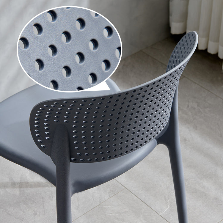 Plastic Contemporary RestaurantSide Chair Colorful Stacking Dining Chair
