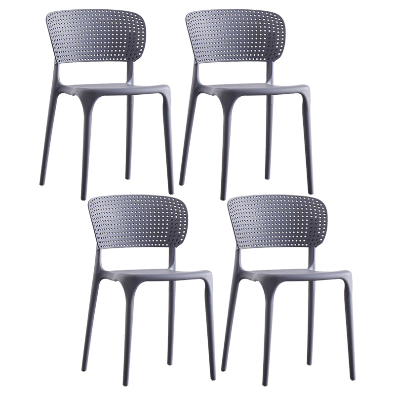 Plastic Contemporary RestaurantSide Chair Colorful Stacking Dining Chair
