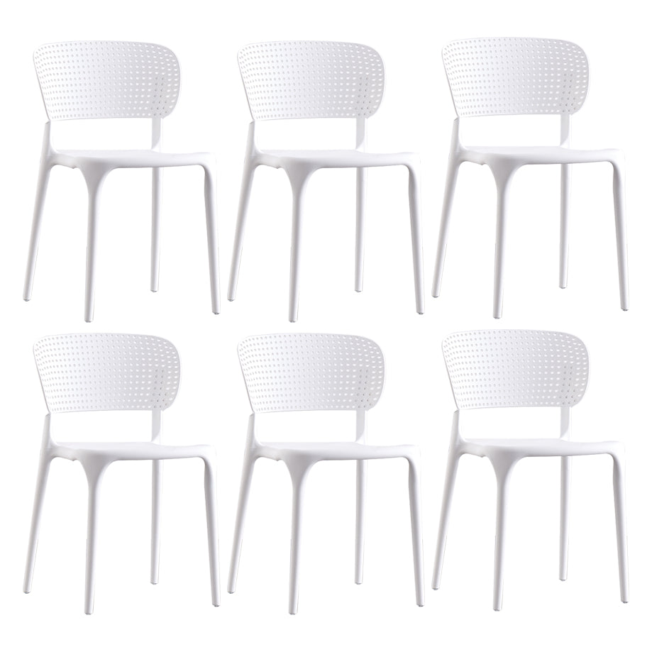 Plastic Contemporary RestaurantSide Chair Colorful Stacking Dining Chair