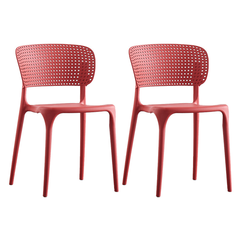 Plastic Contemporary RestaurantSide Chair Colorful Stacking Dining Chair