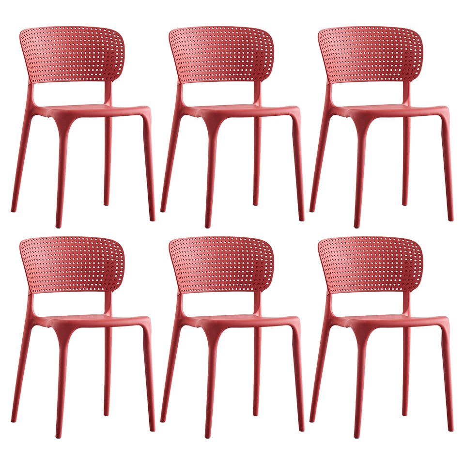 Plastic Contemporary RestaurantSide Chair Colorful Stacking Dining Chair
