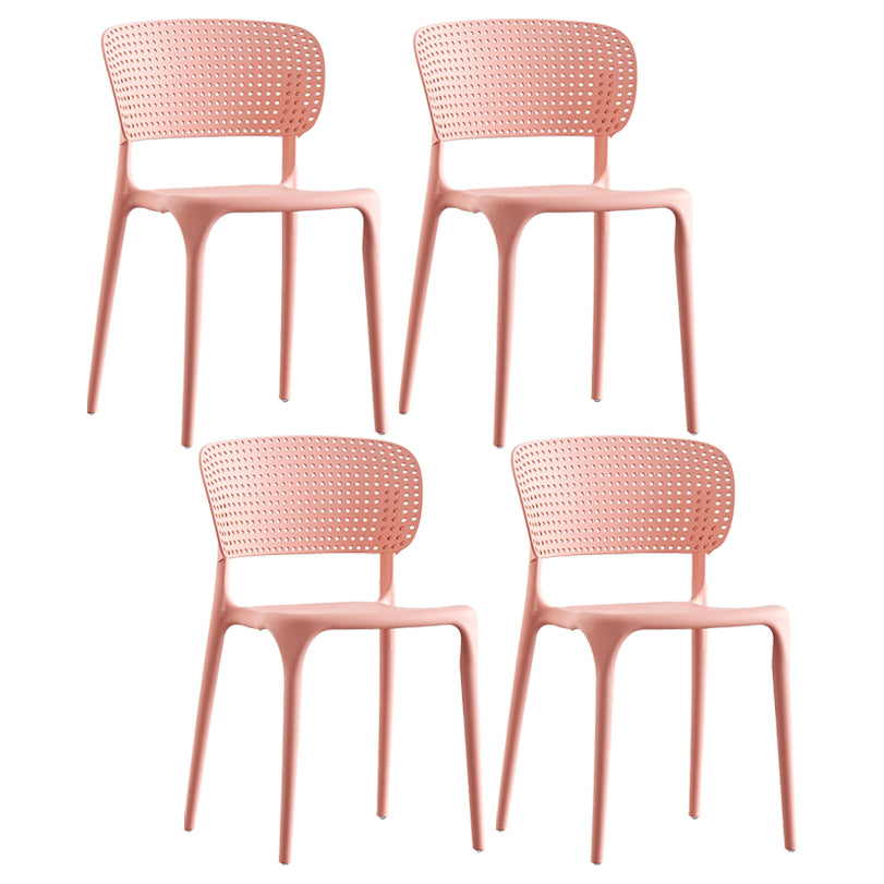 Plastic Contemporary RestaurantSide Chair Colorful Stacking Dining Chair