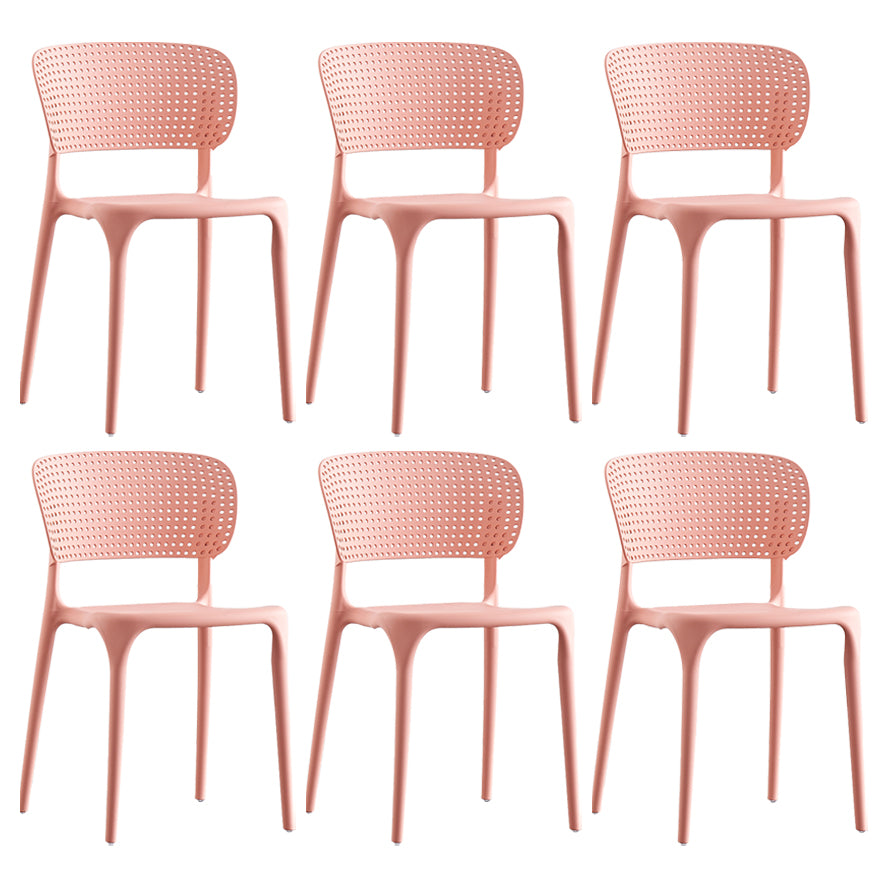 Plastic Contemporary RestaurantSide Chair Colorful Stacking Dining Chair