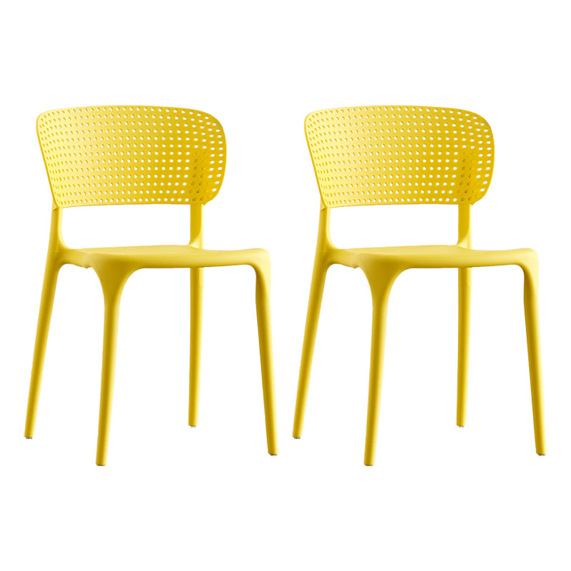 Plastic Contemporary RestaurantSide Chair Colorful Stacking Dining Chair