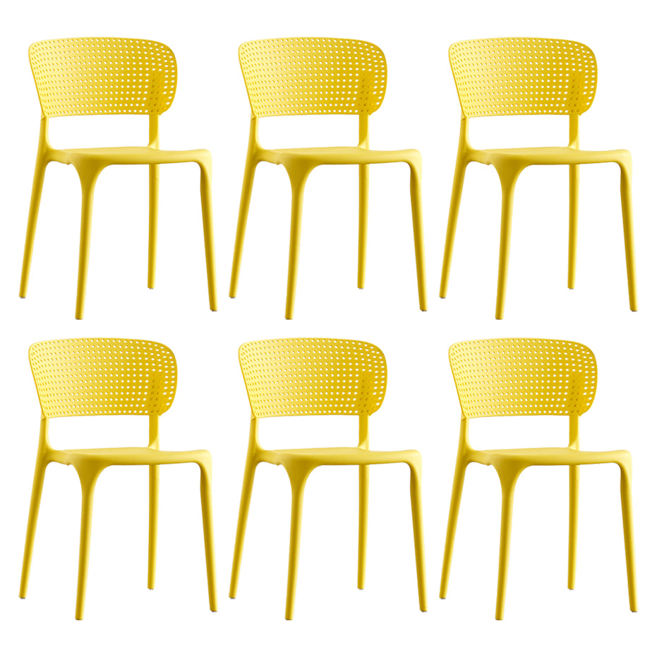Plastic Contemporary RestaurantSide Chair Colorful Stacking Dining Chair