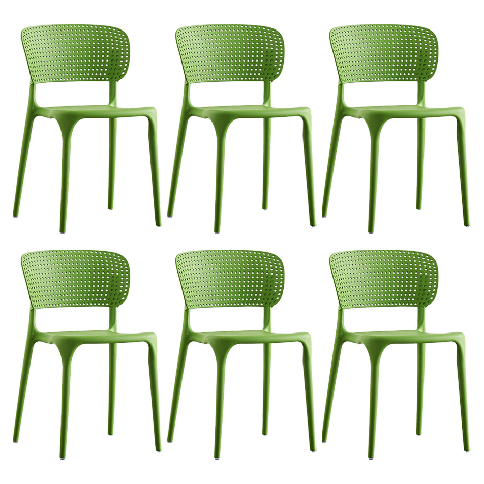 Plastic Contemporary RestaurantSide Chair Colorful Stacking Dining Chair