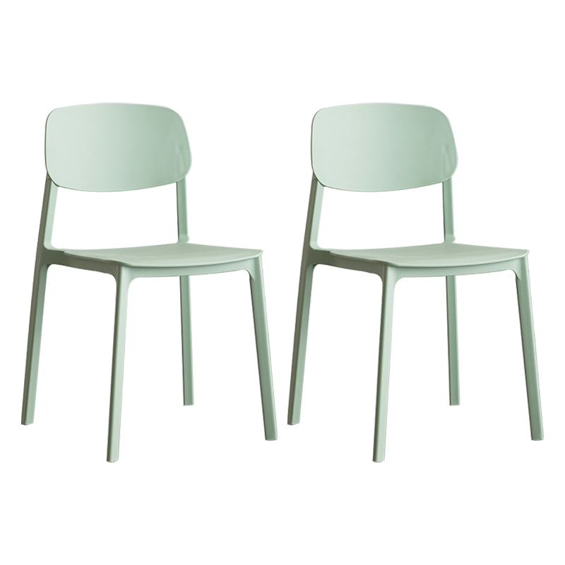 Plastic Contemporary RestaurantSide Chair Colorful Stacking Dining Chair