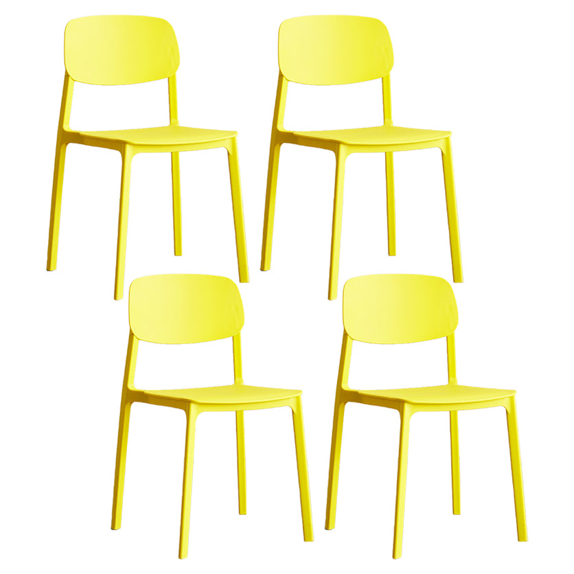 Plastic Contemporary RestaurantSide Chair Colorful Stacking Dining Chair