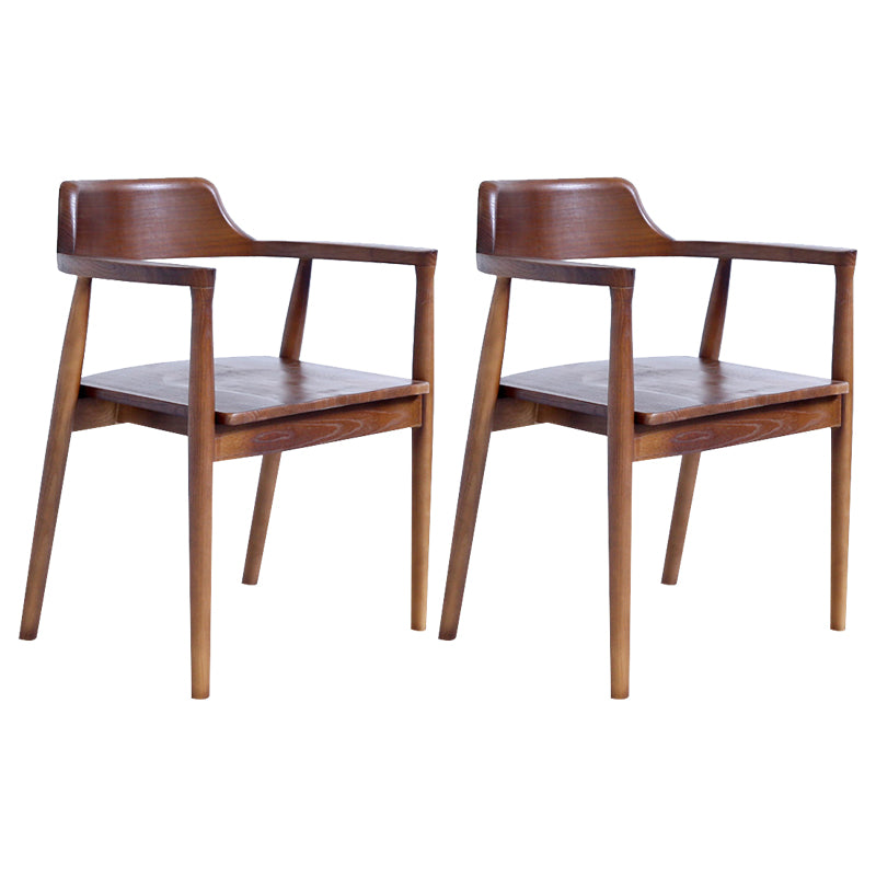 Fauteuil de salle à manger moderne de 22 pouces de large, dossier ouvert avec 4 pieds en bois pour un usage domestique