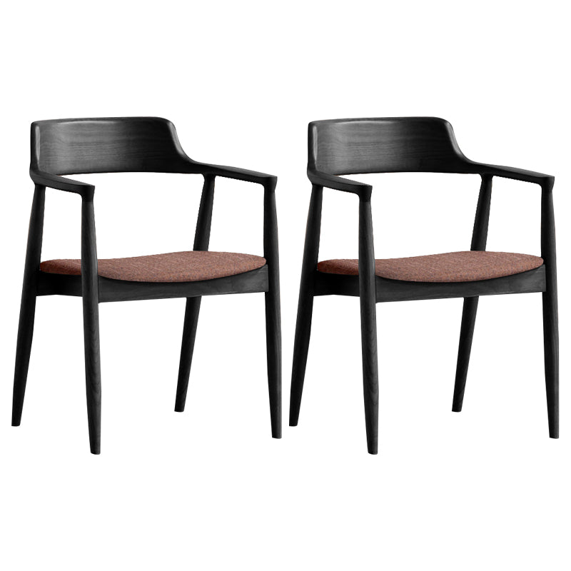 Fauteuil de salle à manger moderne de 22 pouces de large, dossier ouvert avec 4 pieds en bois pour un usage domestique