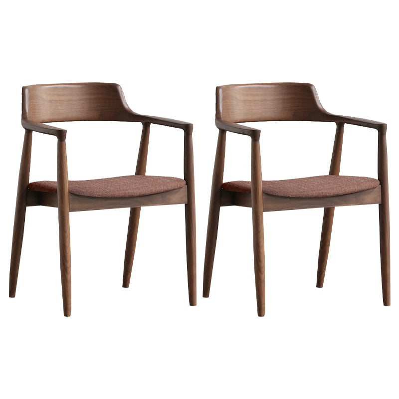 Fauteuil de salle à manger moderne de 22 pouces de large, dossier ouvert avec 4 pieds en bois pour un usage domestique