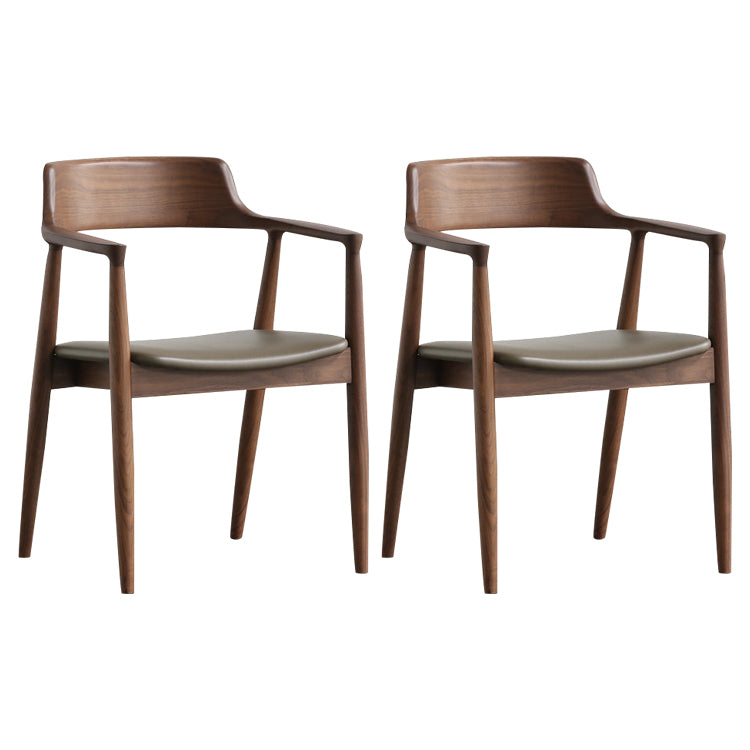 Fauteuil de salle à manger moderne de 22 pouces de large, dossier ouvert avec 4 pieds en bois pour un usage domestique