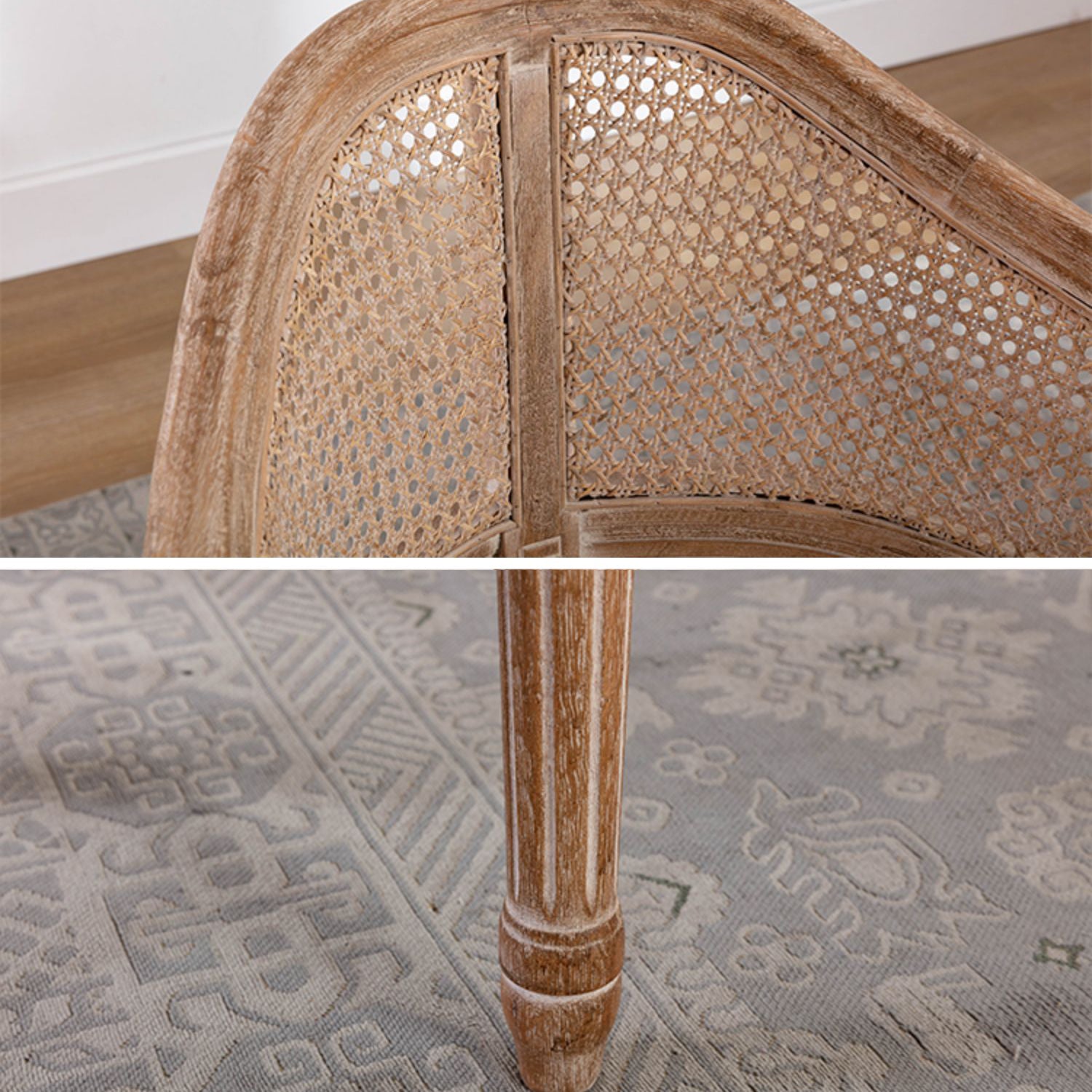 Chaise de bras de salle à manger de style country