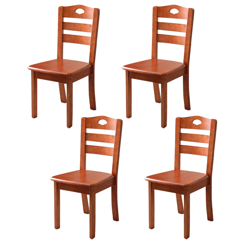 Chaise latérale de salle à manger intérieure traditionnelle en bois, chaise latérale de salle à manger à dossier en échelle