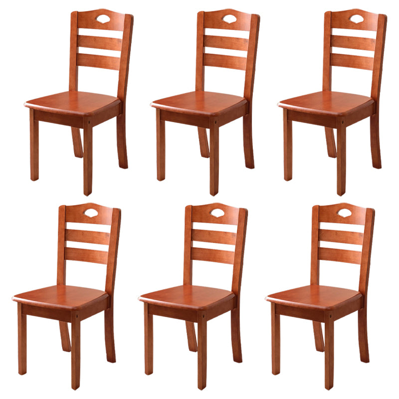 Chaise latérale de salle à manger intérieure traditionnelle en bois, chaise latérale de salle à manger à dossier en échelle