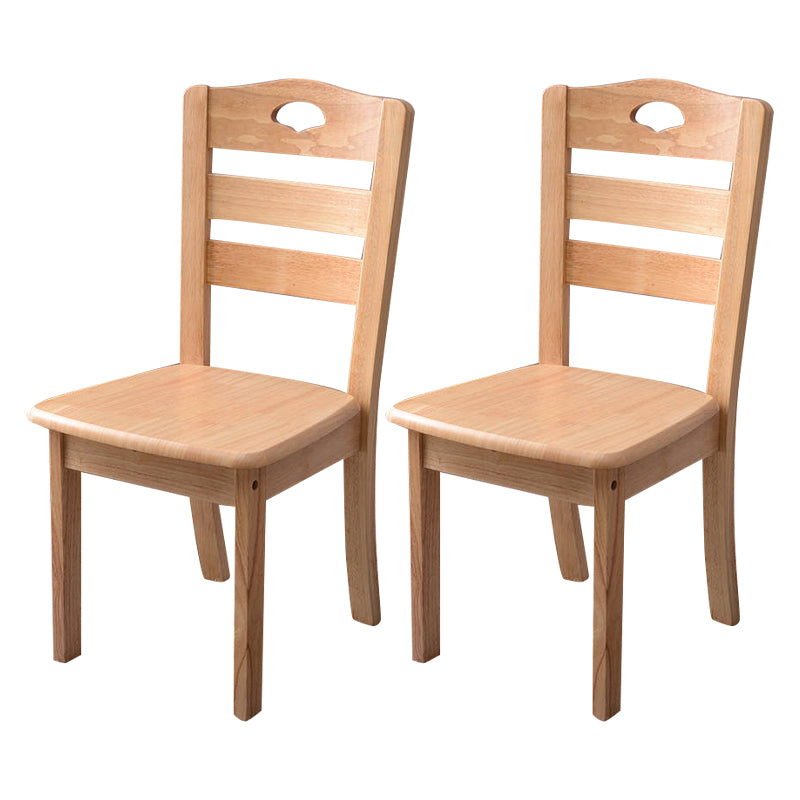 Chaise latérale de salle à manger intérieure traditionnelle en bois, chaise latérale de salle à manger à dossier en échelle