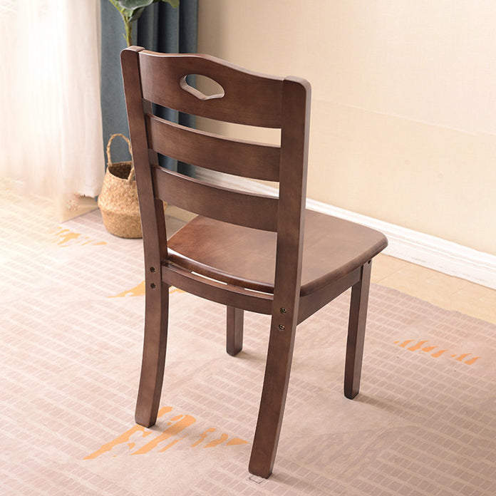 Chaise latérale de salle à manger intérieure traditionnelle en bois, chaise latérale de salle à manger à dossier en échelle