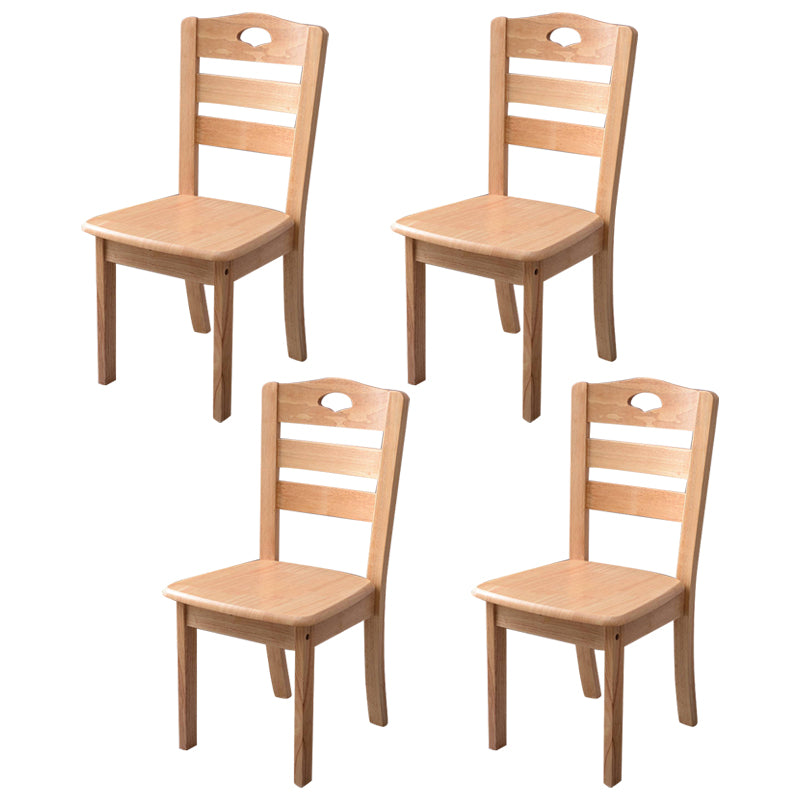 Chaise latérale de salle à manger intérieure traditionnelle en bois, chaise latérale de salle à manger à dossier en échelle