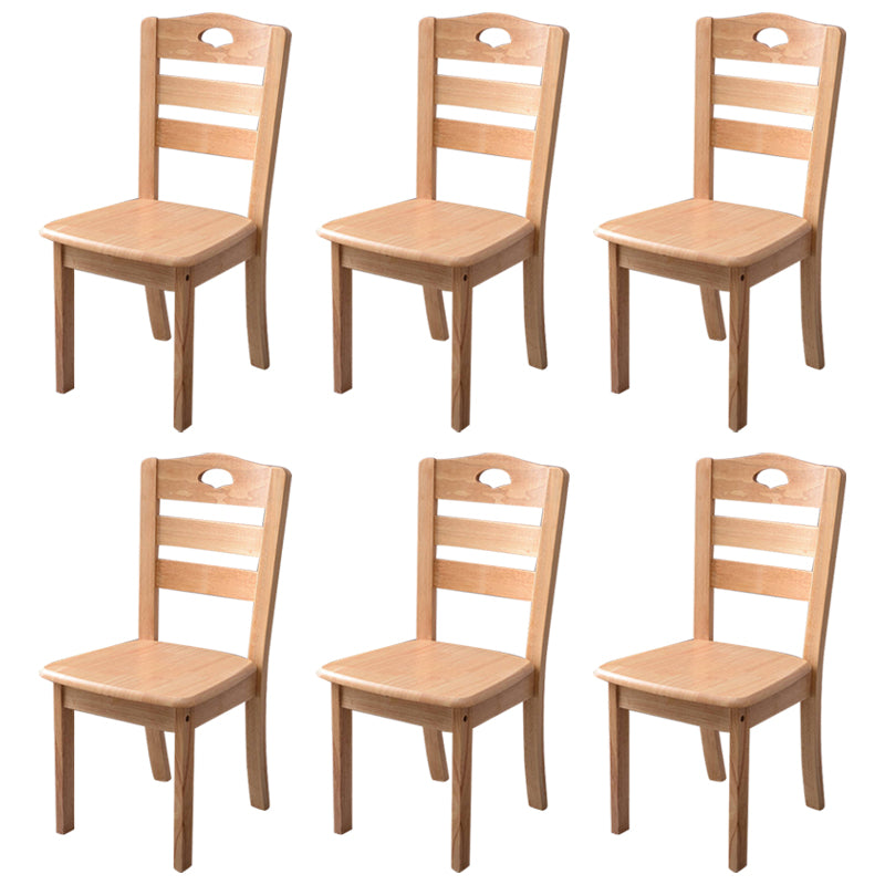 Chaise latérale de salle à manger intérieure traditionnelle en bois, chaise latérale de salle à manger à dossier en échelle