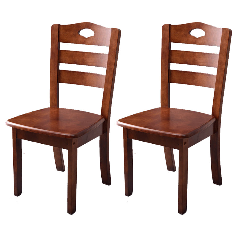 Chaise latérale de salle à manger intérieure traditionnelle en bois, chaise latérale de salle à manger à dossier en échelle