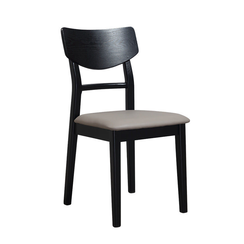Chaise de salle à manger d'intérieur traditionnelle, finition en bois, chaise de salle à manger empilable avec dossier en échelle