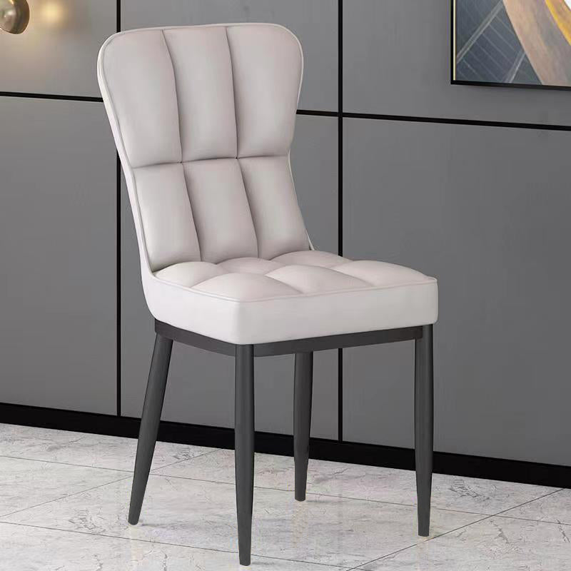 Chaise d'appoint de salle à manger moderne en métal, avec coussin de couleur, chaises Parsons pour la maison