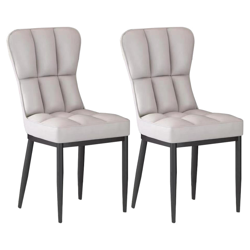Chaise d'appoint de salle à manger moderne en métal, avec coussin de couleur, chaises Parsons pour la maison