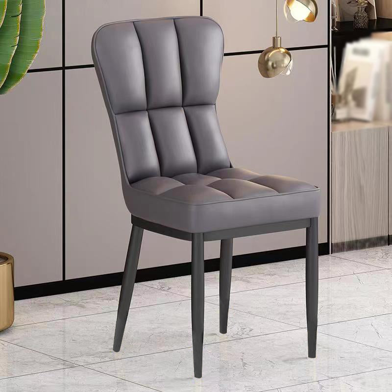 Chaise d'appoint de salle à manger moderne en métal, avec coussin de couleur, chaises Parsons pour la maison