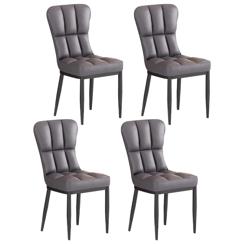 Chaise d'appoint de salle à manger moderne en métal, avec coussin de couleur, chaises Parsons pour la maison