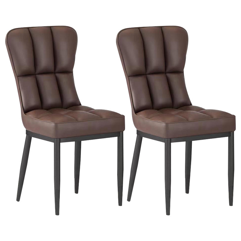 Chaise d'appoint de salle à manger moderne en métal, avec coussin de couleur, chaises Parsons pour la maison