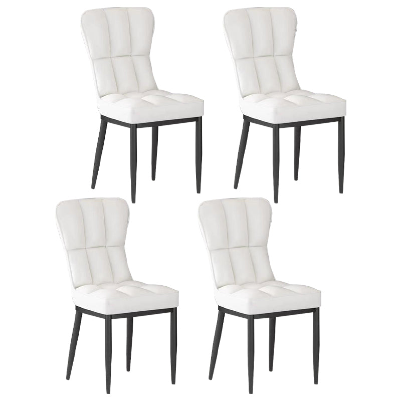 Chaise d'appoint de salle à manger moderne en métal, avec coussin de couleur, chaises Parsons pour la maison