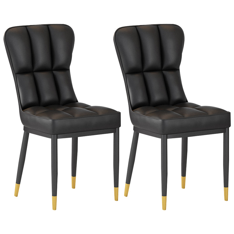 Chaise d'appoint de salle à manger moderne en métal, avec coussin de couleur, chaises Parsons pour la maison
