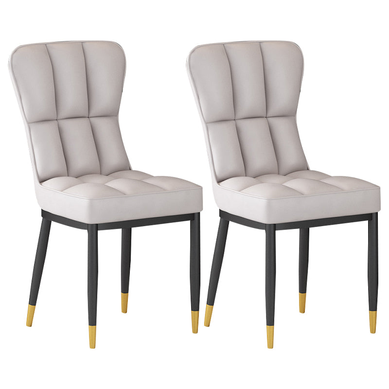 Chaise d'appoint de salle à manger moderne en métal, avec coussin de couleur, chaises Parsons pour la maison