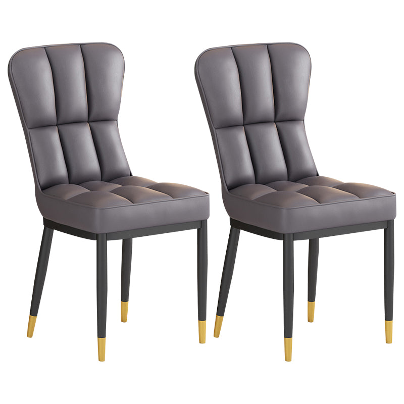 Chaise d'appoint de salle à manger moderne en métal, avec coussin de couleur, chaises Parsons pour la maison