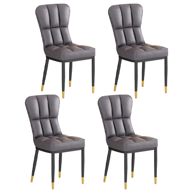 Chaise d'appoint de salle à manger moderne en métal, avec coussin de couleur, chaises Parsons pour la maison
