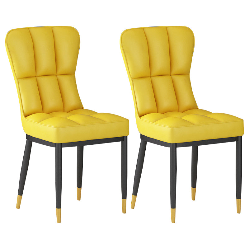 Chaise d'appoint de salle à manger moderne en métal, avec coussin de couleur, chaises Parsons pour la maison