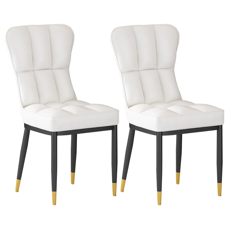 Chaise d'appoint de salle à manger moderne en métal, avec coussin de couleur, chaises Parsons pour la maison