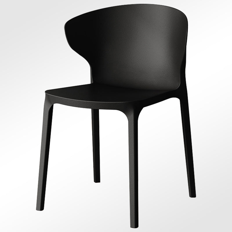 Modern Plastic Indoor Chair 35"H Wingback Side Dining Chair for Restaurant