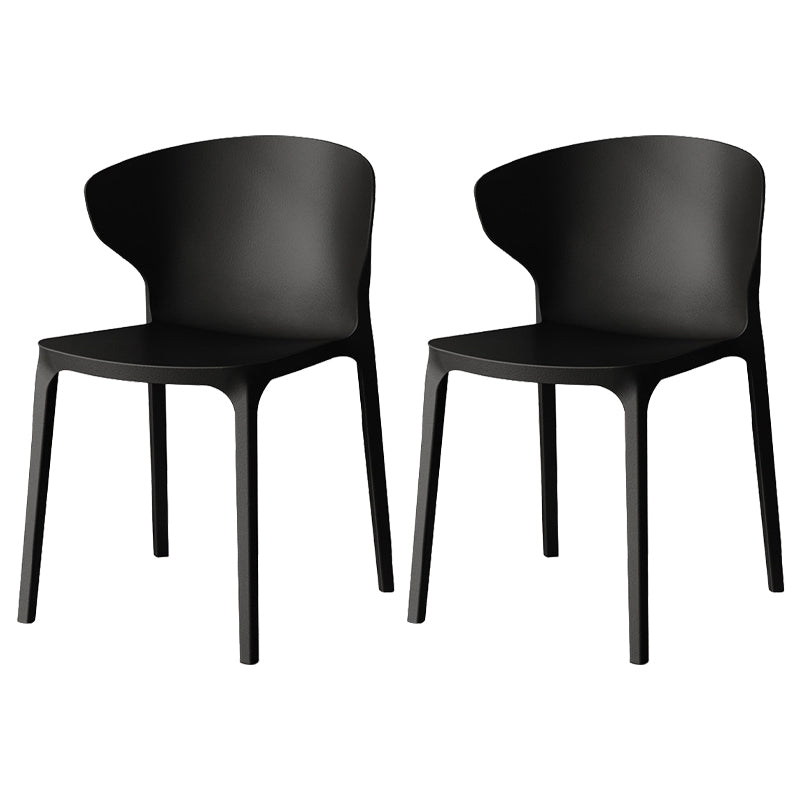 Modern Plastic Indoor Chair 35"H Wingback Side Dining Chair for Restaurant