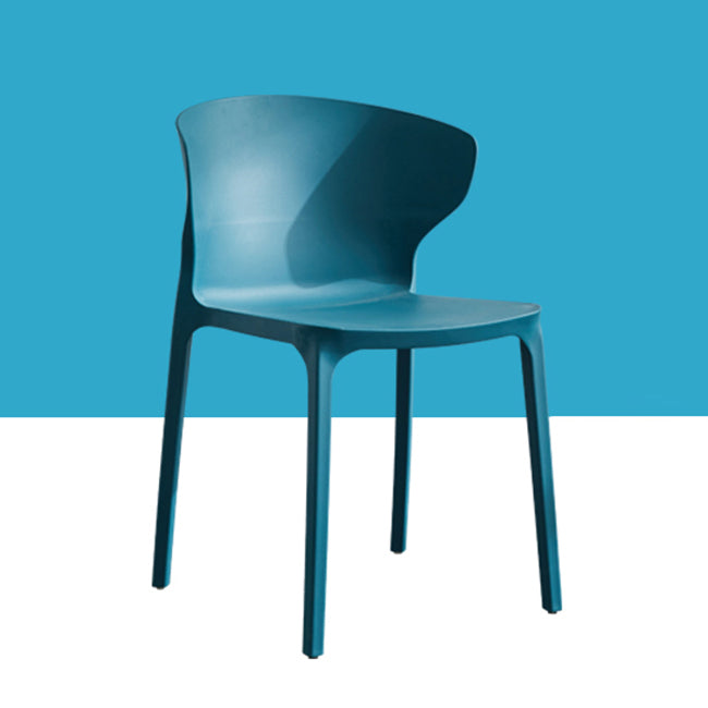 Modern Plastic Indoor Chair 35"H Wingback Side Dining Chair for Restaurant