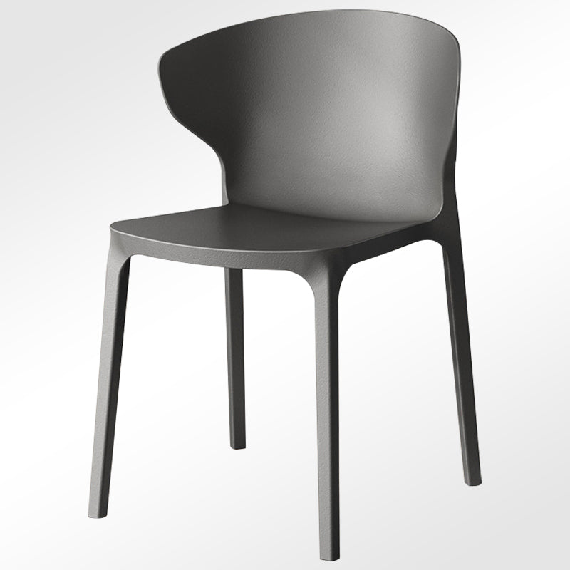 Modern Plastic Indoor Chair 35"H Wingback Side Dining Chair for Restaurant