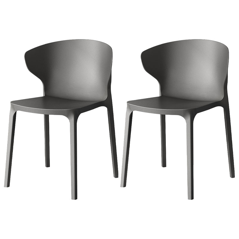 Modern Plastic Indoor Chair 35"H Wingback Side Dining Chair for Restaurant