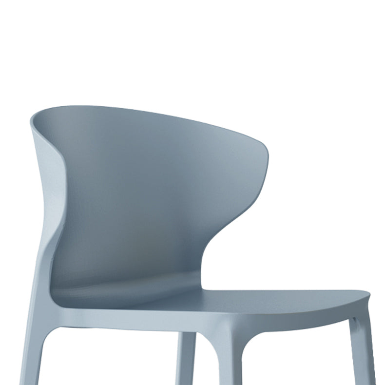 Modern Plastic Indoor Chair 35"H Wingback Side Dining Chair for Restaurant