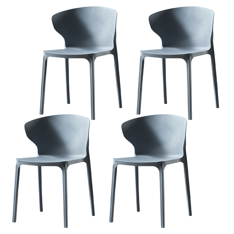 Modern Plastic Indoor Chair 35"H Wingback Side Dining Chair for Restaurant