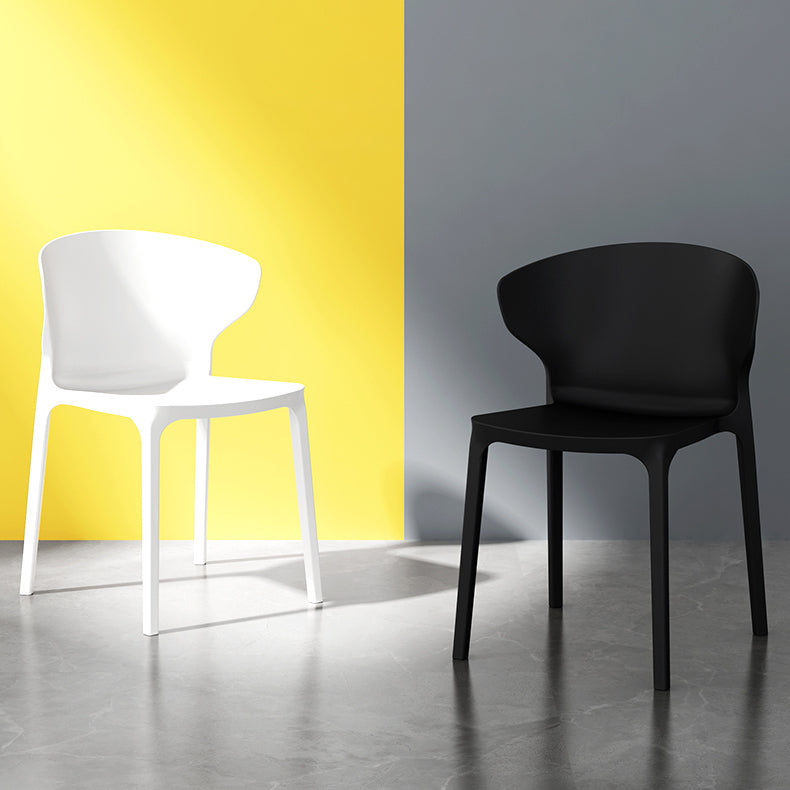 Modern Plastic Indoor Chair 35"H Wingback Side Dining Chair for Restaurant