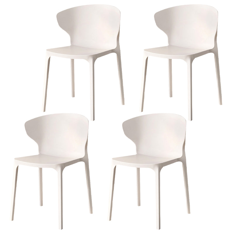 Modern Plastic Indoor Chair 35"H Wingback Side Dining Chair for Restaurant