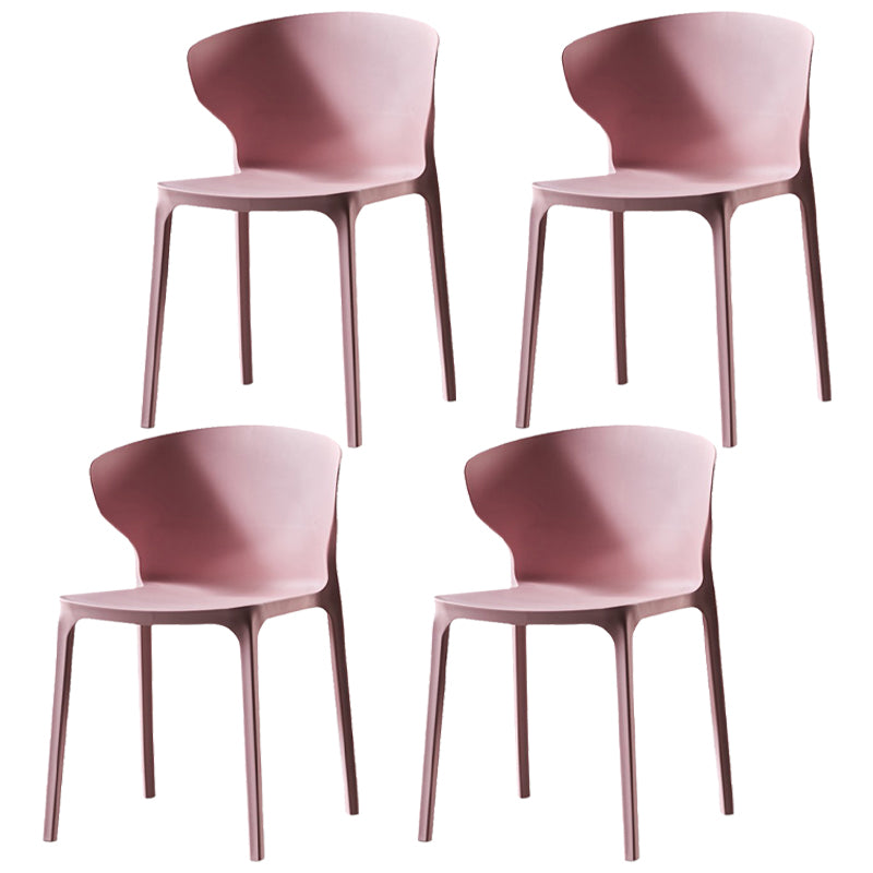 Modern Plastic Indoor Chair 35"H Wingback Side Dining Chair for Restaurant